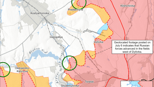 Map of combat actions