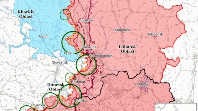 Map of military actions in Ukraine on 9 June 2025
