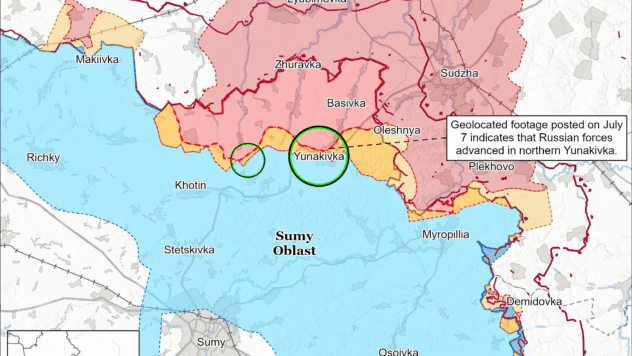Map of combat actions