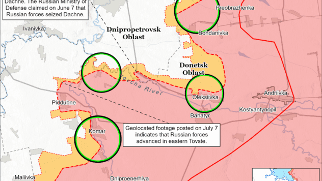 Map of combat actions