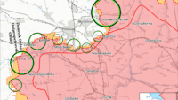 Map of combat actions